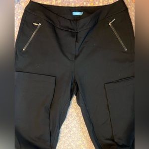 J McLaughlin black active sport straight leg pants 8